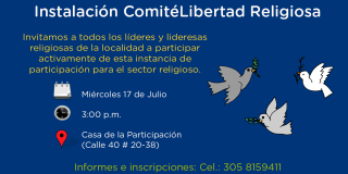 Instalación Comité Libertad Religiosa 