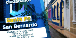 invitación diálogos ciudadanos en la localidad de Santa Fe 