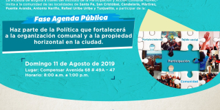 Invitación a organizaciones comunales y propiedad horizontal en Bogotá 