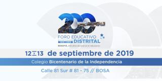 Foro Educativo Distrital 2019 - Imagen: Secretaría Distrital de Educación.