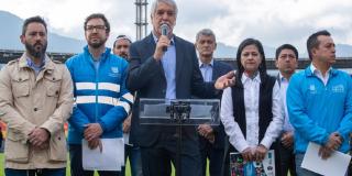 Alcalde en rueda de prensa sobre manifestaciones en Bogotá