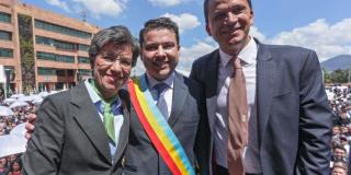 En la foto se encuentra la Alcaldesa Claudia López junto con el gobernador de Cundinamarca Nicolás García Bustos y el alcalde de Soacha Juan Carlos Saldarriaga.