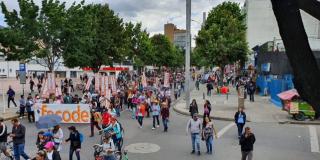 Marcha de Fecode en Bogotá.