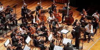 Anuncio sobre conciertos de la Orquesta Filarmónica de Bogotá