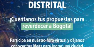 Invitación foro virtual Plan de Desarrollo Distrital 2020 - 2024