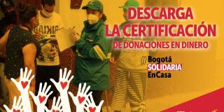 Imagen IDIGER. Bogotá solidaria avanza
