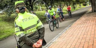 Ciclista en Bogotá