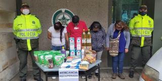 Policía de Bogotá captura a delincuentes que hurtaban en un supermercado