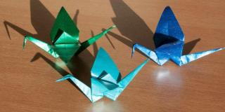 Imagen de figuras en origami.