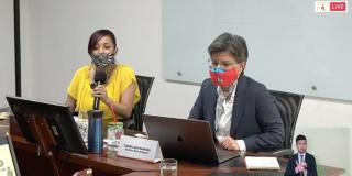 Alcaldesa durane el evento.