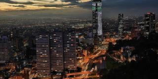 Night panorama view of Bogotá