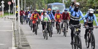 Ciclistas en Bogotá