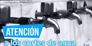 Conoce los cortes de agua en Bogotá la semana del 19 al 23 de octubre