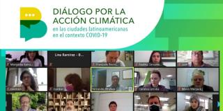 Participantes en el "Diálogo por la acción climática en las ciudades latinoamericanas en el contexto post COVID-19"