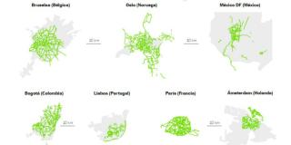 Among the cities mentioned by the article for their outstanding strategies to gain space for cycling are: Brussels, Belgium; Oslo, Norway; Lisbon Portugal; Amsterdam, Holland.
