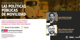 Por Facebook Live Política Pública de Movilidad.