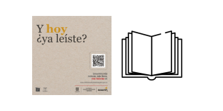 Chairs of a bus with the code to access the digital library.