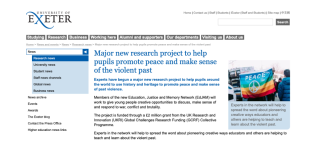 The English University of Exeter news portal 