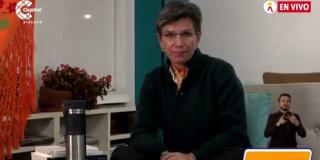 La alcaldesa Claudia López pidió a la ciudadanía extremar las medidas de cuidado en estas dos semanas