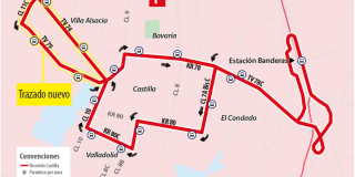 Mapa de la ruta 8-3 Castilla 