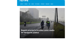 The Argentine media Notife highlighted the new legal framework that Bogotá will have to prioritize bicycle mobility