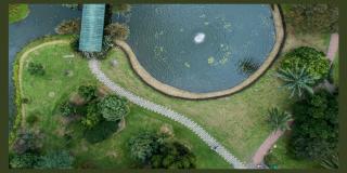 Imagen aérea del Jardín Botánico de Bogotá