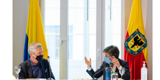 El Alto Comisionado de las Naciones Unidas para los Refugiados (ACNUR), Filippo Grandi se reunió con la alcaldesa mayor de Bogotá, Claudia López
