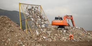 En punto limpio, los residuos de construcción y demolición(RCD) son reutilizados. Foto: UAESP