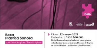 La Beca es dirigida a a creadores de la ciudad que exploren sobre la dimensión acústica del Centro de Bogotá en su localidad de Santa Fe (San Victorino). Imagen: FUGA.