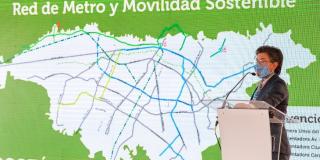 Claudia López y el metro de Bogotá