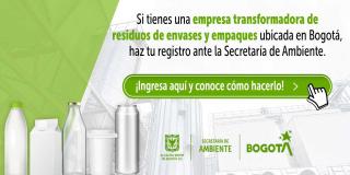 Registra tu empresa transformadora de residuos de envases en Bogotá