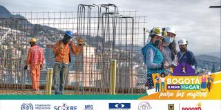 El sector de la construcción representa el 6,7% de los ocupados en Bogotá, es decir, emplea a 261.556 personas, de las cuales el 9,9% (26mil) son mujeres y el 90,1% (225 mil) son hombres.Foto: Secretaría del Hábitat