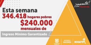 346.000 hogares pobres recibirán $240.000 por Ingreso Mínimo Garantizado