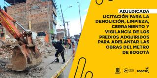 La Empresa Metro de Bogotá (EMB) trabaja en otros frentes, con el fin de ayudar a que la comunidad afectada recupere la tranquilidad y seguridad. Foto. Empresa Metro.
