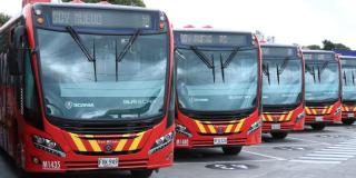 Buses del sistema TransMilenio.