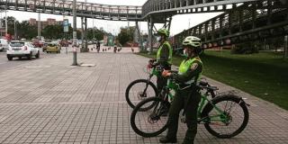 Policía de Bogotá hace presencia en las ciclorutas para prevenir casos de hurtos a ciclistas y biciusuarios.