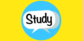 Letrero con palabra Study