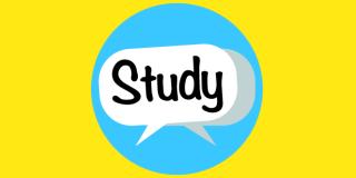 Letrero con palabra Study