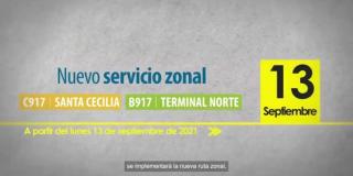 Transmilenio: ruta C917-B917 conecta Santa Cecilia con Terminal Norte