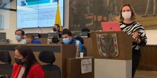 Presentación de la secretaria de Ambiente, Carolina Urrutia; ante el Concejo de la ciudad.