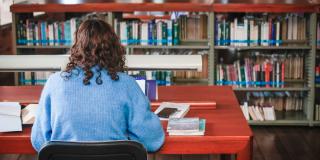 Una mujer leyendo un libro
