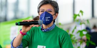 Alcaldesa, Claudia López, en evento de Ambiente