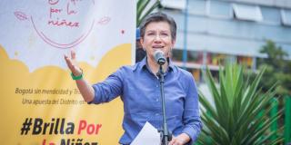 Alcaldesa, Claudia López, en lanzamiento de Brilla por la niñez