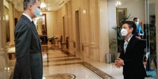 Meeting between the Mayor of Bogotá, Claudia López, and the King Felipe VI of Spain.