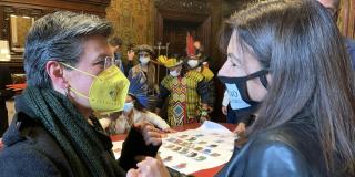 The mayors of Bogotá, Claudia López and Paris, Anne Hidalgo, held a meeting to strengthen the relationship between the two cities. Photo: Secretariat of the Environment. 