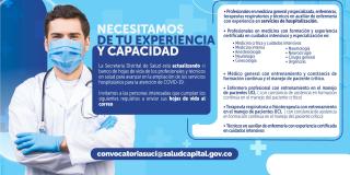 Trabajo en Bogotá: Distrito busca médicos para atención del COVID-19