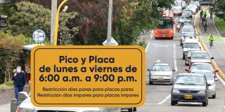 Nuevos horarios de pico y placa en Bogotá desde este 11 de enero 