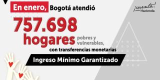 Bogotá realizó primer giro de ayudas monetarias de 2022 por $65.000 millones