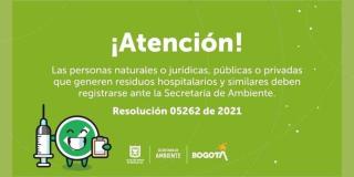 Cómo inscribirse si eres generador de residuos hospitalarios en Bogotá