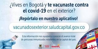 ¿Es posible ponerme 3 dosis en el exterior y registrarla en Bogotá? 